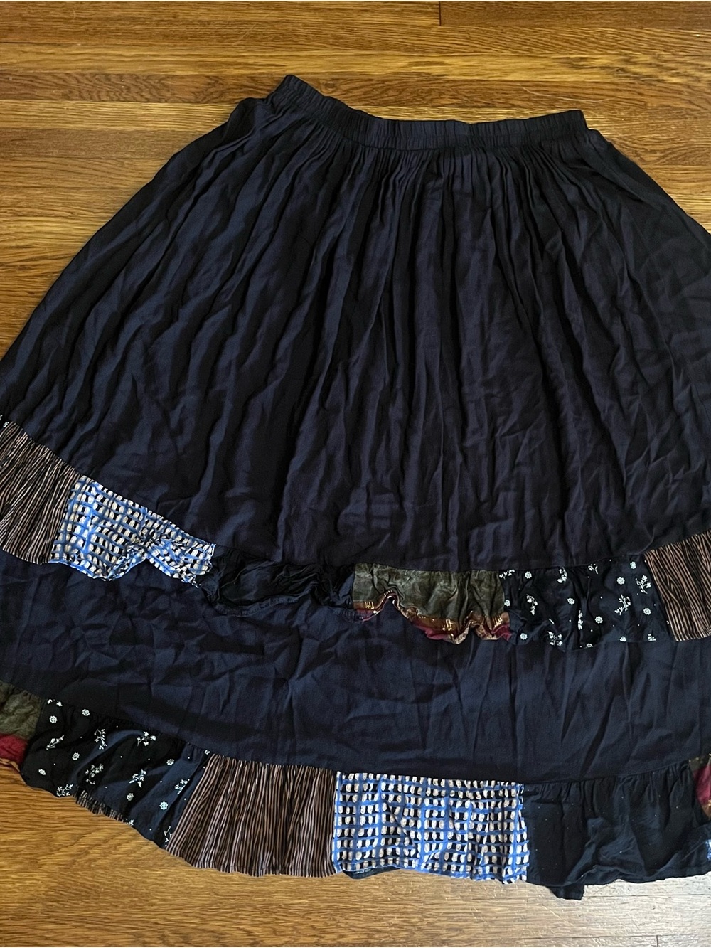 Y2k 90s Stonebridge broomstick skirt maxi 1x rayon Whimsigoth goth hippie